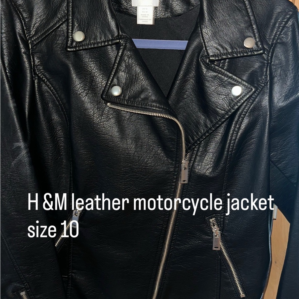 H&M Black Leather Biker Jacket